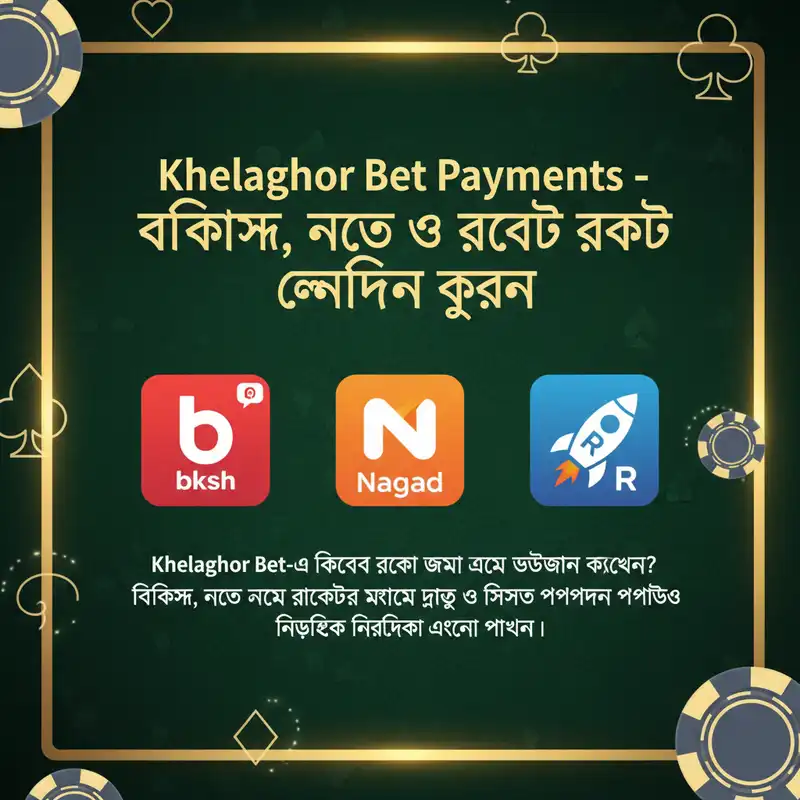 Khelaghor Bet Payment Methods - bKash, Nagad, Rocket